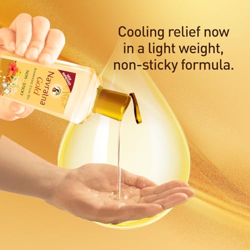 Navratna Gold Ayurvedic Cool Oil | Goodness of Almonds | Non-Sticky and Fresh Lily Fragrance | 500ml - Image 8