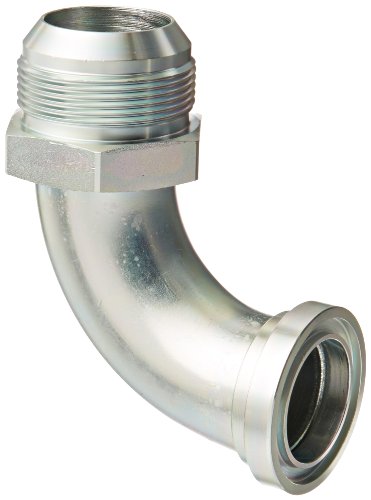 Eaton Aeroquip 500024-20-24S 90 Degree Split Flange Tube Elbow, JIC 37 Degree & Split Flange (Code 61) End Types, Carbon Steel, 1-1/2 JIC(m) x M26(m) End Size, 1-1/2