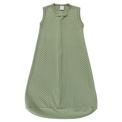 Image of Hudson Baby Unisex Baby Cotton Wearable Sleeping Bag, Sack, Blanket, Sage Floral Sleeveless, 3-9 Months