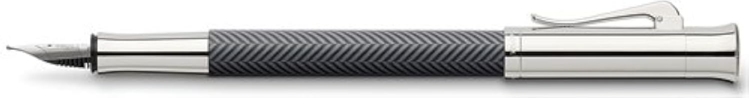 Graf Von Faber-Castell Guilloche Cisel233; Black Fountain Pen (Fine)