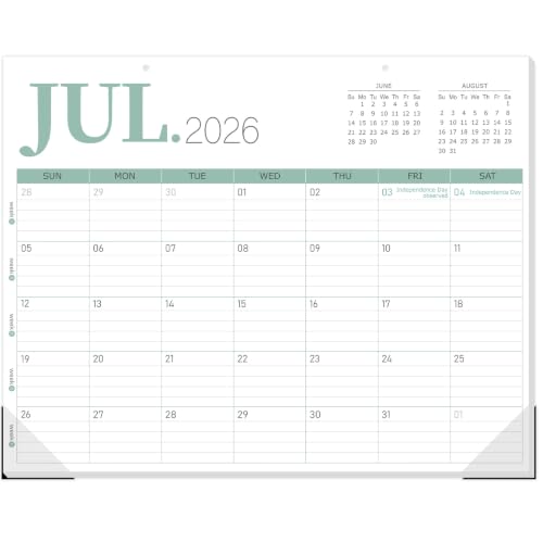 Image of GuassLee Desk Calendar 2026, 19-Month Academic Hanging Desk /Wall Calendar From 2026 Jun-2027 Dec, 14 inch X 11 inch Monthly Planner with Thick Paper For Office Home School Desk Organizing