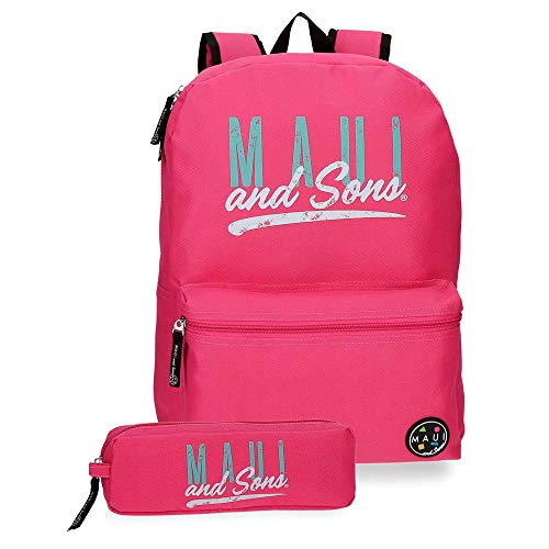 Maui   Sons Hawai Mochila 40 cm   estuche escolar  color Fucsia