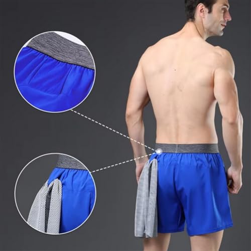 Shorts deportivos hombre azul claro talla XL miniatura 2