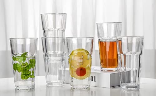 Image of criterion (Pack of 6 350 ML Water Glass Tumbler Highball Glasses Clear Iced Tea and Glasses for Drinking Cocktail, Juice, Milkshake (6)