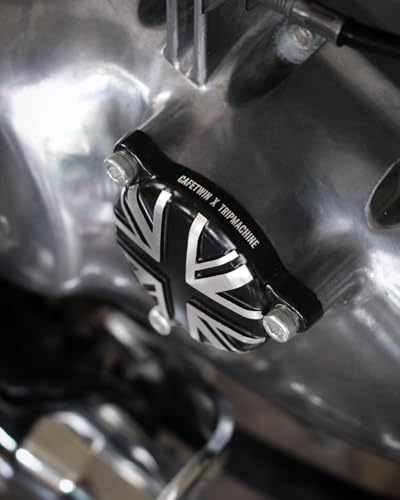Image of Oil Cap Compatible with Royal Enfield Motorcycles - Cafe Twin x Trip Machine (Engine Oil Carter Cap)