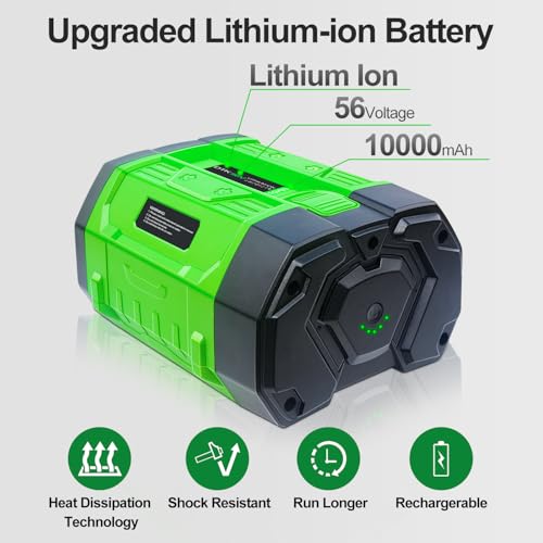 Image of DTK 2 Packs Updated Replacement for EGO 56V Battery 10000mAh Cordless Tool 560Wh BA4200 BA4200T 10AH