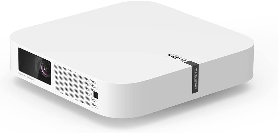 XGIMIElfin Mini Projector, Ultra Compact 1080P Portable Projector 4K Input Supported for Movies & Gaming, Android TV 10.0, 600 ISO Lumens, HDR 10, Harman Kardon Speakers, Auto Keystone, Auto Focus