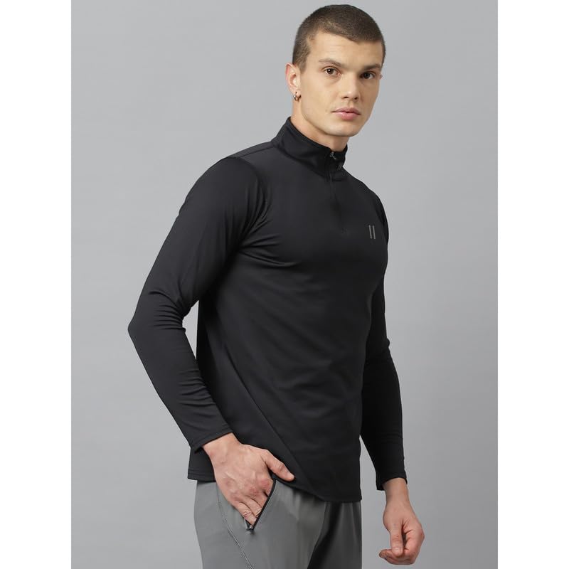 Image of ATICX Polyester Full Sleeve Compression High Turtle Neck Sports Jersey T Shirt for Men - Quick Dry Fit Gym Workout Top for Running, Swimming, Training, Cycling, Football, Badminton