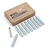 20pcs Extended Silver Wheel Stud Conversion - 12x1.5 to 12x1.5, 60mm Total Length, 44mm Shank Length - Compatible with many BMW BMW 1 3 5 Series (Ensure Vehicle uses 12x1.5 Bolts) Screw Adapter