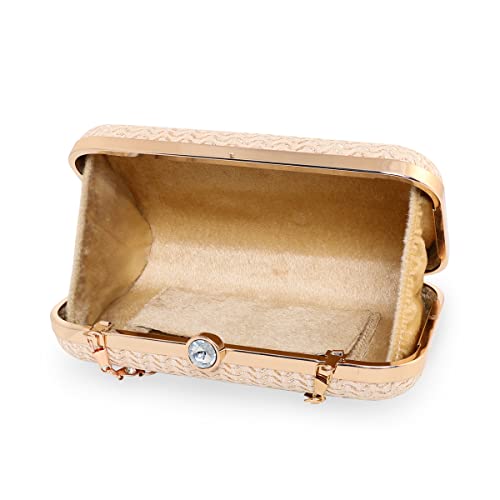 Image of ESBEDA Glitter Shine Oval shape Clutch Solid Pattern For Women | Gift For Women