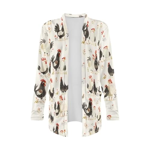 Image of Womens Open Fron Cardigan Sweaters Long Sleeve Tops Daily Coats
