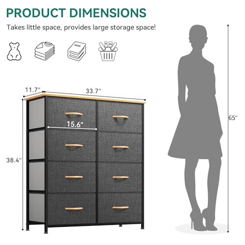 image for YITAHOME Cloth Dresser with 8 Drawers - Fabric Dresser for Closet, Che