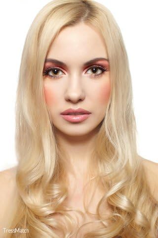 TRESSMATCH 20"-22" Remy Human Hair Clip in Extensions Thick to Ends Light/Bleach Blonde (Color #613) 9 Pieces(pcs) Full Head Set [Weight:4.4oz/125grams) …