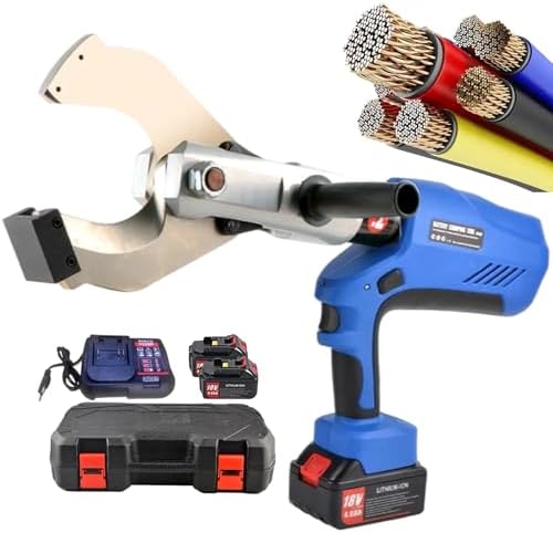 Cordless Hydraulic Cable Cutter, Battery-Powered Electric Shears for 85mm/105mm/120mm Al/Copper Wire, High-Performance 4.0Ah Tool (EZ85C)