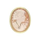 Carissima Gold Broche de mujer con oro amarillo de 9 quilates (375/1000), diamante, 3.2 cm