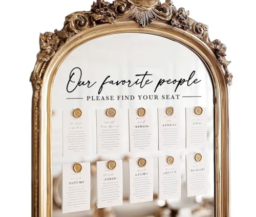 Our Favorite People Wedding Seating Chart Decal