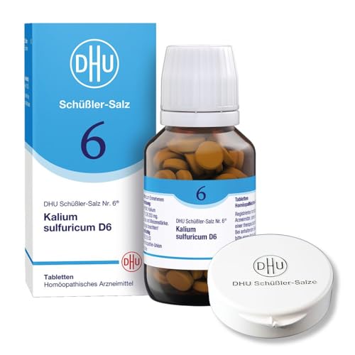 DHU Schüßler-Salz Nr. 6 Kalium sulfuricum D6 Das Mineralsalz der Entschlackung das Original umweltfreundlich im Arzneiglas 200 St. Tabletten mit Tablettendöschen
