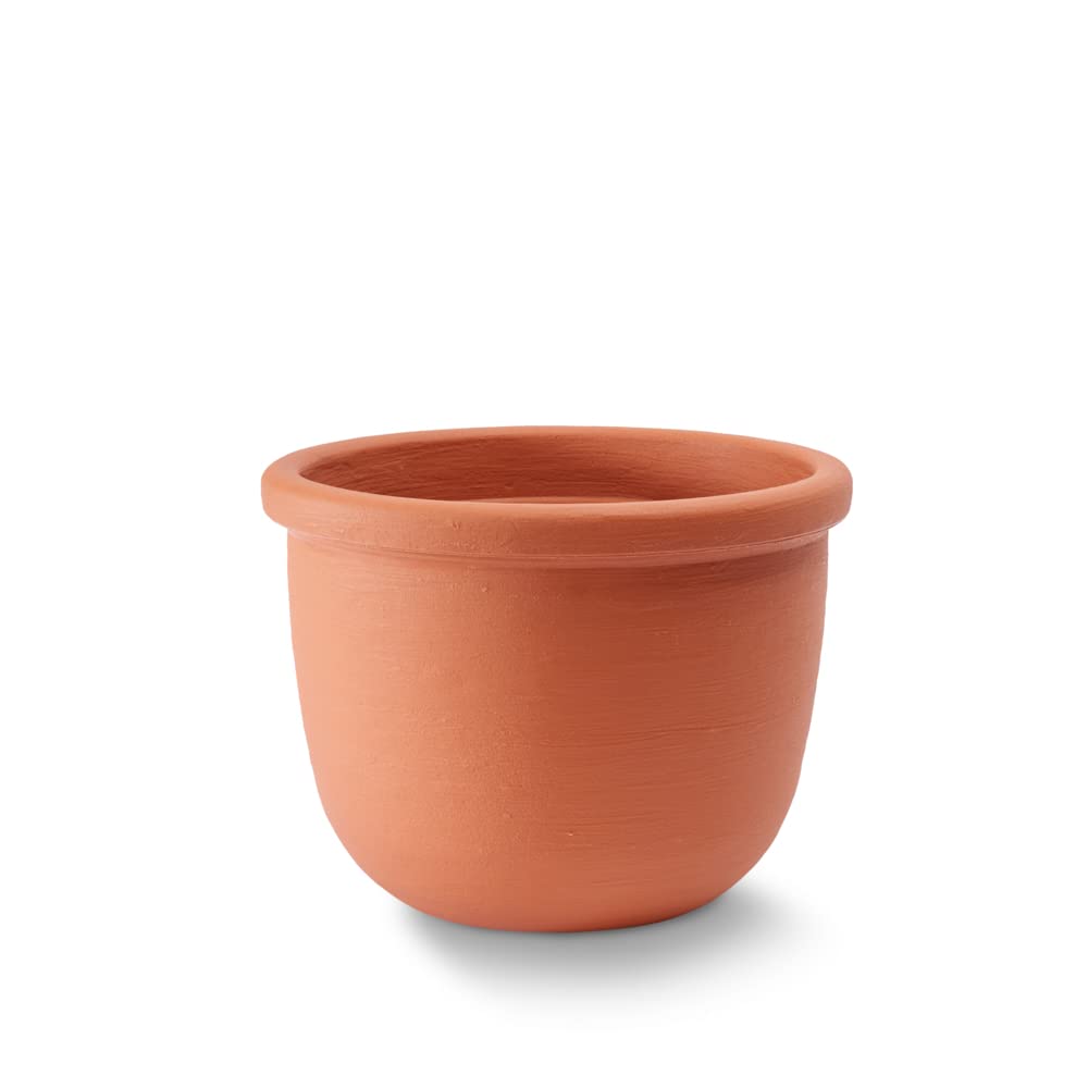 Garden Italia Vasi Vaso tondo per piante Conca liscia ICOL Diam.45 cm alt.34 in resina colore terracotta - Per interni ed esterni - Resistente al gelo - antiurto - Leggero