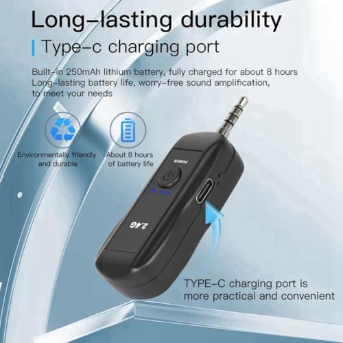 Micrófono inalámbrico 2.4G ultra ligero con audio sin interferencias 7