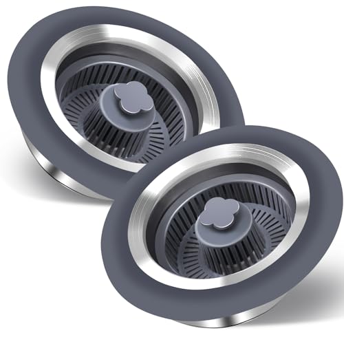 Tapón para Fregadero de Cocina 3 en 1 con Colador Acero Inoxidable