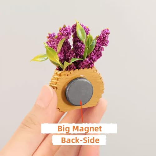 Set de 3 imanes decorativos florales para refrigerador miniatura 5