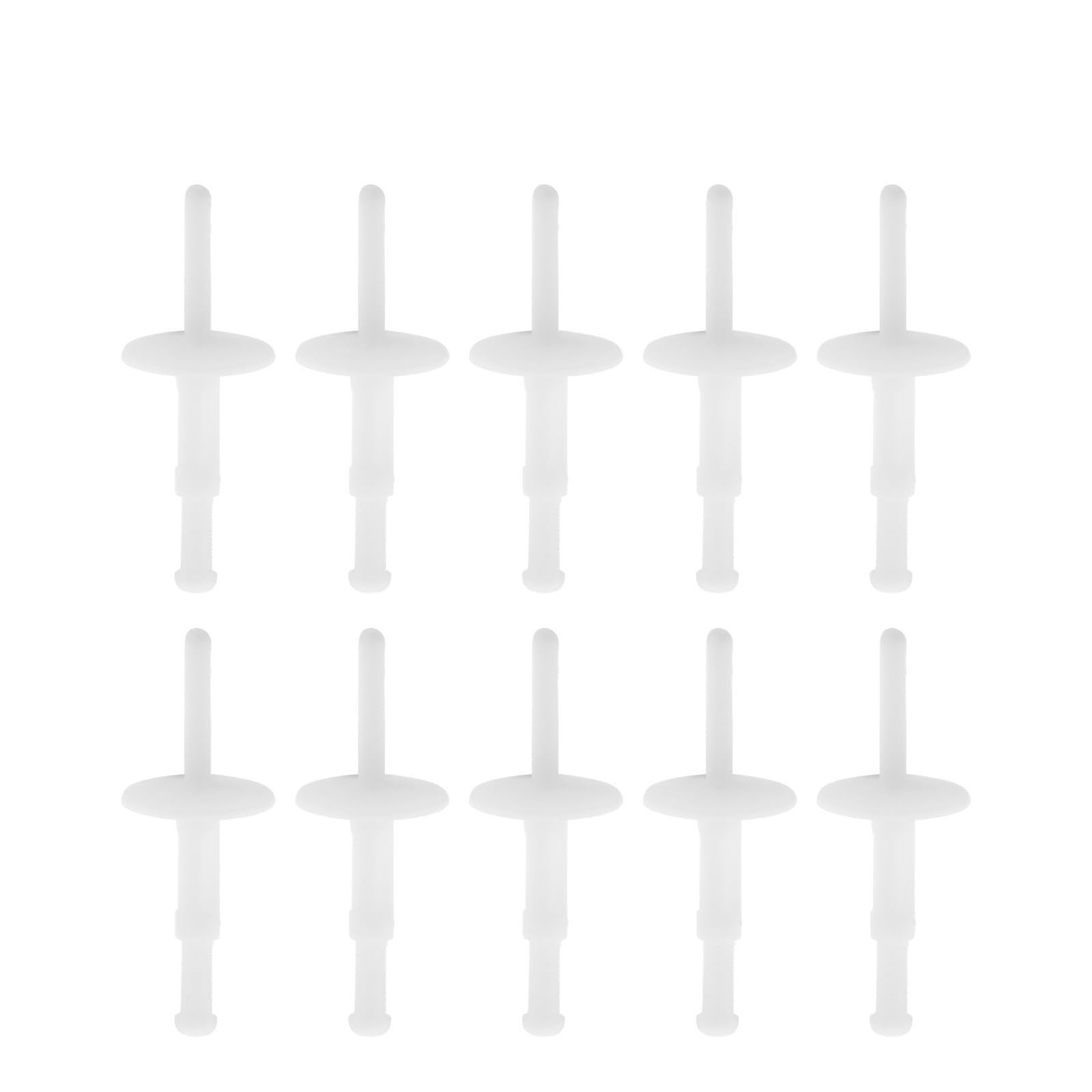 YTQMoreBNZ 50pcs White Plastic Rivets Auto Clips For BMW 6mm Hole Push Car Fender Bumper Door Trim Panel Hood Rivet Screw Retainer Fastener