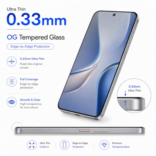 Image of FIRST MART Tempered Glass Screen Protector for Redmi Turbo 5 - Full-Glue Screen Guard, 3D Edge to Edge, HD Clear, Bubble-Free, Case-Friendly, Black, Pack of 2