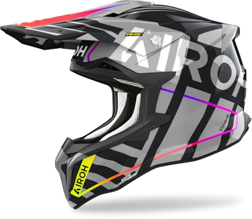 Casque motocross Airoh Strycker Brave contre la chaleur en piste