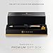 Cross Classic Century Refillable Ballpoint Pen Presented in a Luxury Gift Box - Medium Point, Black Ink, Black & Gold