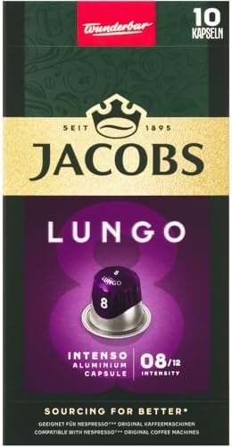 JACOBS - Lungo 8 Intenso - Yüksek Yoğunluk - Keskin ve Yoğun - Espresso Kapsülleri - 10 alüminyum kapsül - Görsel 3