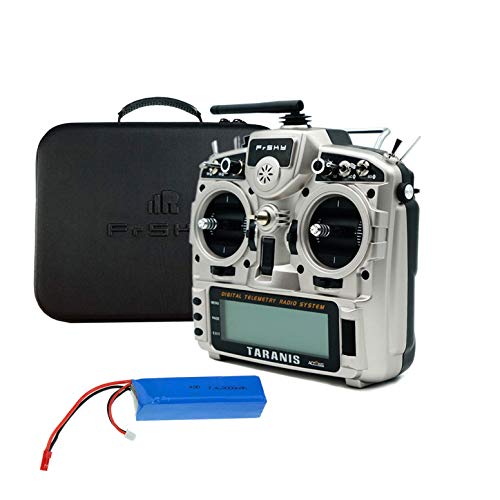 FrSky Taranis X9D Plus 2019 Access ACCST 2.4G 24CH Radio Transmitter-Silver (with LiPo Battery and EVA Case)