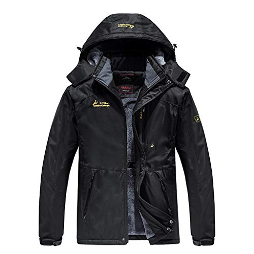 CLOOM Talla Grande Chaqueta Cortavientos Hombre Casual Cálido Y Cómodo Abrigo Plumas...