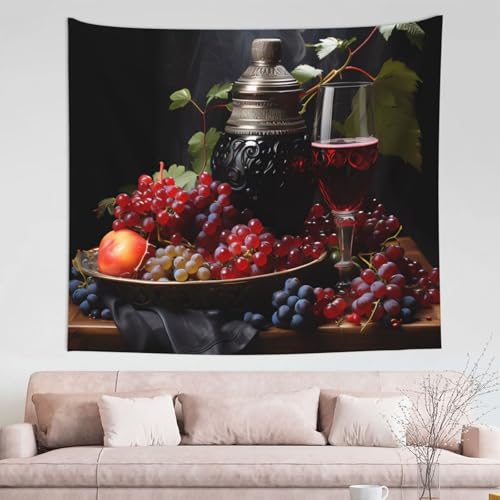 Tapisserie de decoration murale raisin pour un salon chaleureux