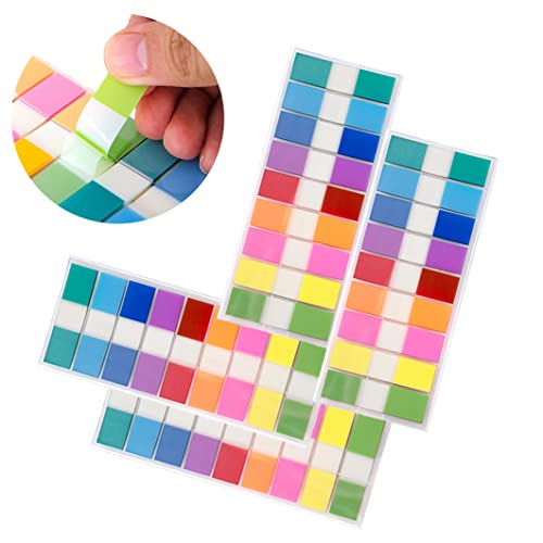 Okydoky 720 Pièces Notes Autocollantes(9 Couleurs,44mm x 11mm) Marque Pages Feuillets Autocollants Surligneurs de Texte en Film Transparent, pour Étiquettes Onglets Séparateur Guides D'index(4p.FR) Cover