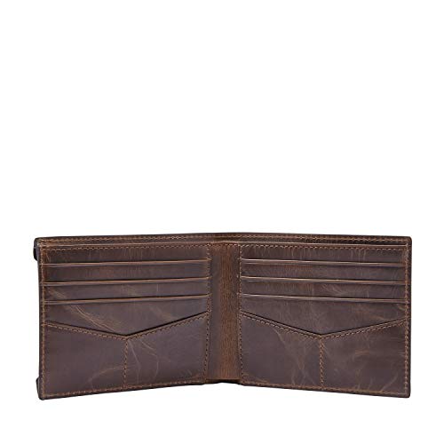 Fossil Men's Derrick Leather Bifold Sliding 2-In-1 With Removable Card Case Wallet, Dark Brown, (Model: Ml3685201) #TOP5