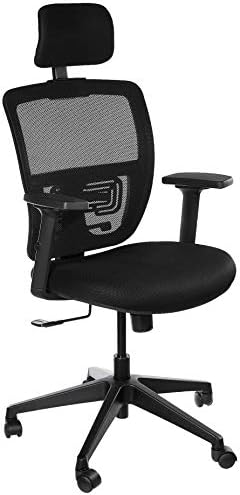 Amazon Brand - Solimo Trance High Back Mesh Contemporary Office Chair (Black)
