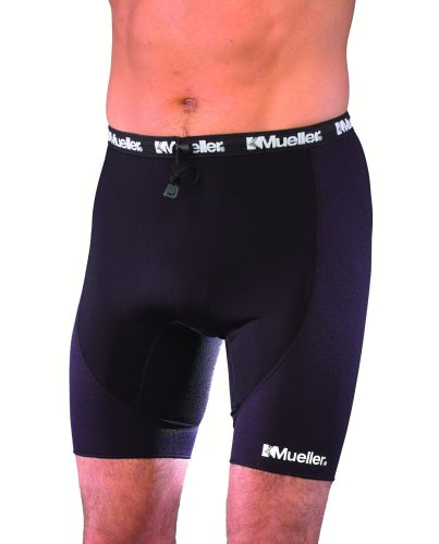 Mueller 59102 Compression Shorts with Breathable Panel Black Medium