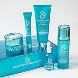 BeauBase 8X H2O AquaVitalize Facial Skincare Women 5 Pezzi Set Regalo Cura della Pelle Viso con Detergente Gesichtswasser Idratante Siero Crema Contorno Occhi e Crema Idratante Ideale per Donna