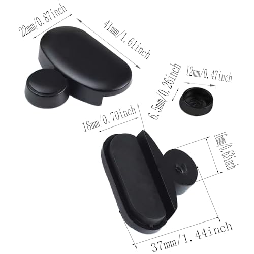 Image of Black Mirror Clips, Wall-Mounted Mirrors Bracket, Dresser Mirror Fixed Fitting for Thick Mirror Glass Clips Clamps 6PCS