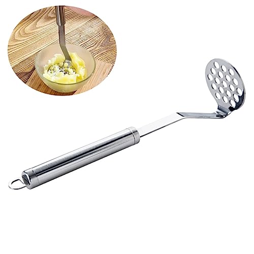 Kartoffelstampfer, 2 Stück, Kartoffelpresse, Kartoffelstampfer, Doppelstampfer, Kartoffelstampfer, Edelstahl, Kartoffelfleischstampfer, Kartoffelpresse, Quetscher, Obst ( Color : As Shownx2pcs , Size