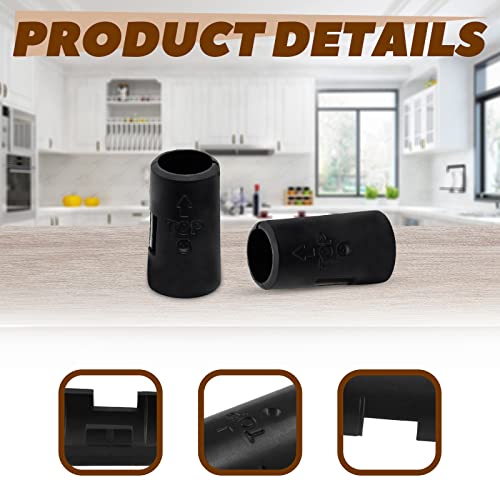 Moicstiy 25 Pair 1/2 Inch Wire Shelving Shelf Lock Clips, Plastic Shelving Clips Replacement Black Sleeve Shelf Clips For Post Wood Metal Pole #TOP3