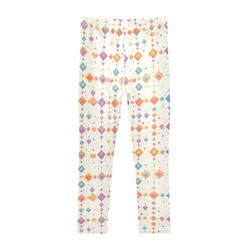 KLL Watercolor Plaid Multicolor Toddler Girls' Athletic Leggings Comfortable High Waisted Lounge Pants Exercise2