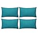 TAN.TOMI Lot de 2 Housses de Coussins 40x60cm Douce en Lin Fin Imitation décoratif pour Canapé Chambre avec Fermeture Glissière Invisible（Turquoise 40x60 CM）