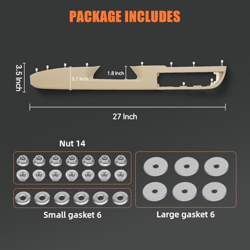 ItranMc 80995 Door Armrest Compatible with Chevy Silverado Tahoe Suburban Avalanche GMC Sierra Yukon 2010-2014 Front Left Driver Side Door Panel with Release Handle Above Arm Rest 27In-Tan by ItranMc - Image 7