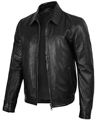 Carlton - Black Bomber Leather Jacket