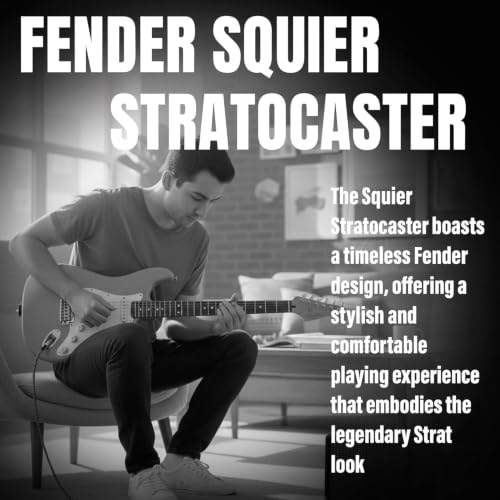 Image of Fender Squier Stratocaster Electric Guitar, Beginner Guitar, with 2-Year Warranty, Includes Free Lessons, Daphne Blue with Matte Finish