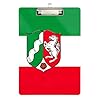 Acrylic Clipboard 12" x 9" Custom Student Clipboards Colorful Clip Boards Classroom School Office Supply North Rhine Westphalia Flag, Silver #1