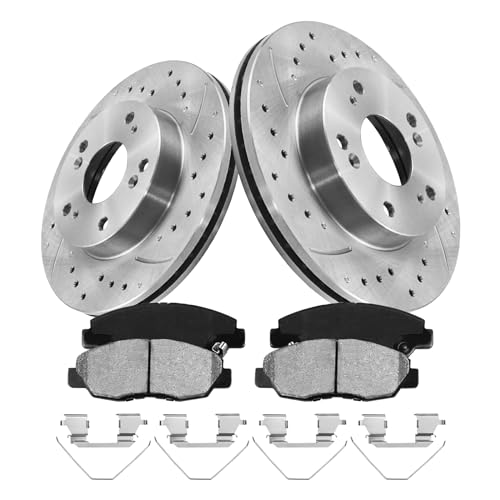 Anpulsero Front Brake Kit For 2006-2011 Honda Civic(Does NOT Fit Si & Hybrid), Anti-rust Oil 31311 D1578-8791 Drilled And Slotted Automotive Replacement Rotors 261.7mm(10.3in) Ceramic Brake Pads by Anpulsero Fiwriluvx - Used condition - US$88.45