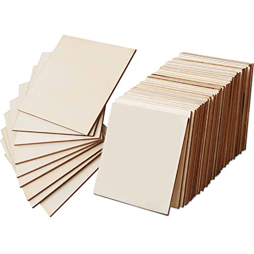 50 Pcs Wood Squares 4X4 Inch Unfinished Wood Blanks Squares Wood Sheets Wood Coasters For Crafts Scrabble Name, Diy Crafts Painting, Coasters,Home Decoration (3Mm / 0.1 Inch Thick) #TOP16