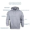 GILDAN Men's Fleece Hooded Sweatshirt, Style G18500, Black, XXL #4